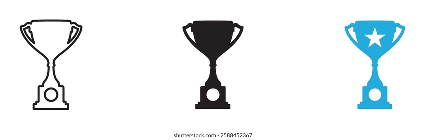 The victory cup is a symbol that symbolizes the success of the winners. A great sign that you can use for awards on web and mobile platforms.