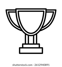 Victory Cup Vector Line Icon Design