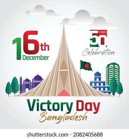 Ejemplo de la celebración del Día de la Victoria en Bangladesh (16 de diciembre)