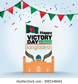 Victory day of Bangladesh celebration illustration