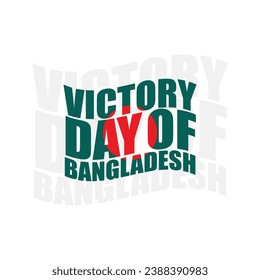 Victory day of Bangladesh typography and lettering template design. Victory Day Banner, Poster, Greeting Card Template Design. Victory Day Background. Vector illustration for national holiday.