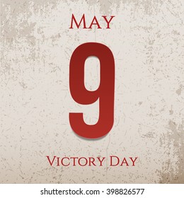 Victory Day May 9th realistic festive Label