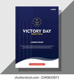 VICTORY DAY RHODE ISLAND VECTOR FLYER Y POSTER