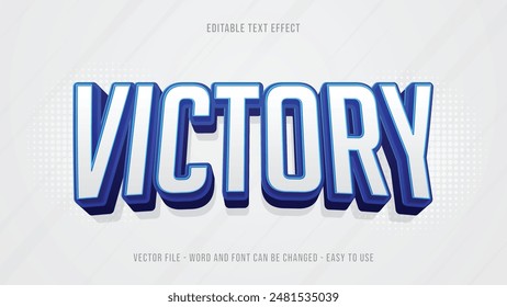 Victory editable text effect. editable text 3d style