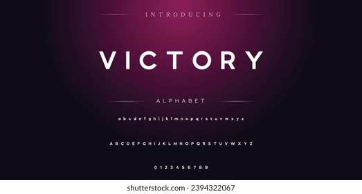 Victory Elegant Font Uppercase Lowercase and Number. Classic Lettering Minimal Fashion Designs. Typography modern serif fonts regular decorative vintage concept. vector illustration