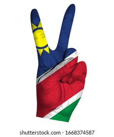 Siegliche Fingergestalt mit Namibia-Vektorillustration