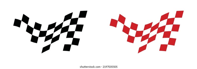 Victory flag race sport sign and  symbol icon logo vector. Finish flag icon