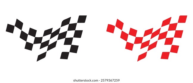 Victory flag race sport sign and symbol icon logo vector. Finish flag icon. eps File