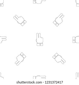 Victory gesture pattern seamless vector repeat geometric for any web design