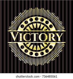 Victory golden emblem