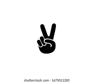 Victory Hand Gesture Emoji Vector Isolated Stock Vector (Royalty Free ...