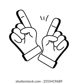 Victory hand gesture symbolizing success and sportsmanship in competition