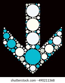 victory hand shape vector design by color point