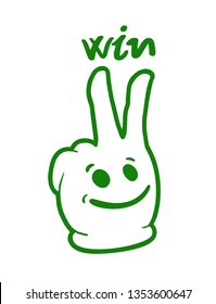 victory hand symbol