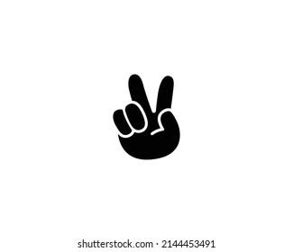 Victory Hand vector flat icon. Isolated victory hand emoji illustration