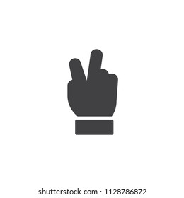 Victory Hand vector icon. filled flat sign for mobile concept and web design. Peace hand gesture simple solid icon. Symbol, logo illustration. Pixel perfect vector graphics