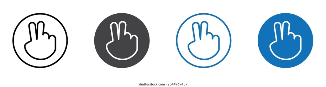 Victory icon Logo sign in thin line outline