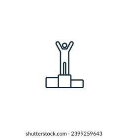 Victory icon. Monochrome simple sign from challenges collection. Victory icon for logo, templates, web design and infographics.