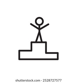 Vector de contorno de icono de victoria para Web ui