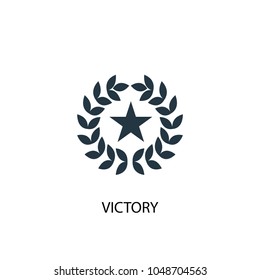 victory icon. Simple element illustration. victory concept symbol design from success collection. Can be used for web and mobile.
