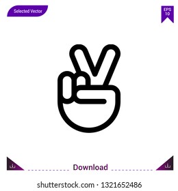 victory icon vector . Best modern, simple, isolated, application ,motivation icons, logo, flat icon for website design or mobile applications, UI / UX design vector format