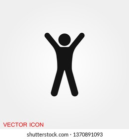 Victory icon vector sign symbol for design