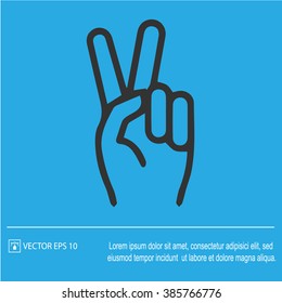 Victory isolated simple vector icon EPS 10.