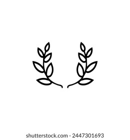 Victory Laurel Wreath flat vector icon. Simple solid symbol isolated on white background