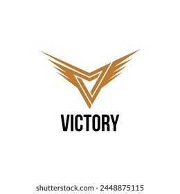 Victory logo with a modern and abstract design concept for brand identity