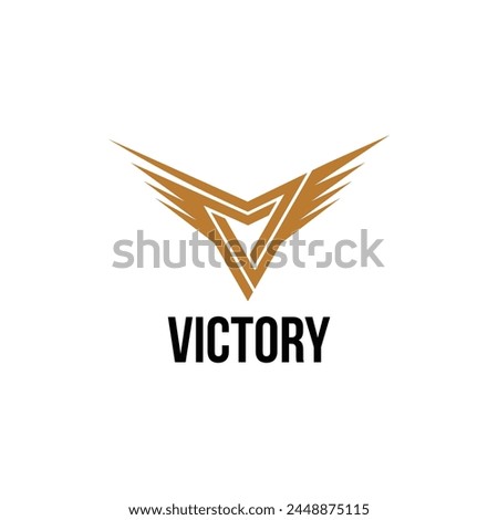 Victory logo with a modern and abstract design concept for brand identity