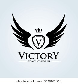 Victory logo template.