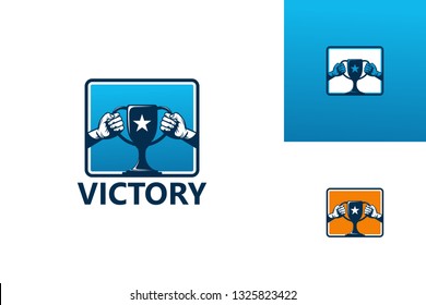 Victory Logo Template Design Vector, Emblem, Design Concept, Creative Symbol, Icon