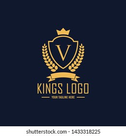 Victory logo,crest logo,vector logo template