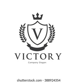 Victory logo,crest logo,vector logo template