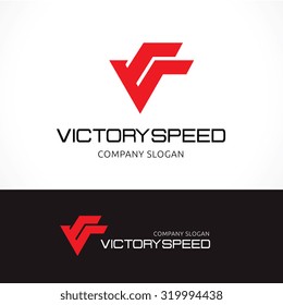 Victory Logo,V Letter, Car And Automotive Brand Identity.