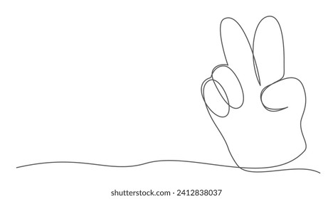 Victoria Dibujo de una línea aislado en fondo blanco