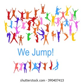 Victory is Ours People Jumping 