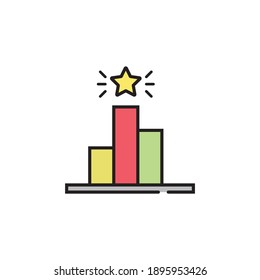 
Pasadizo de victoria. Vector de iconos plano