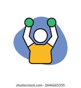 Ilustração de estoque de vetor Victory Pose Icon