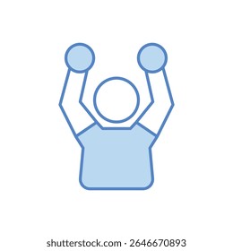 Victory Pose Icon vector stock illustration