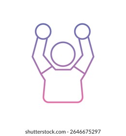 Ilustração de estoque de vetor Victory Pose Icon