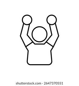Ilustração de estoque de vetor Victory Pose Icon