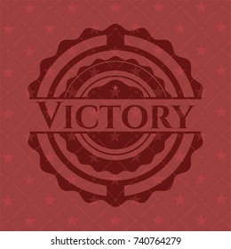 Victory red emblem. Retro