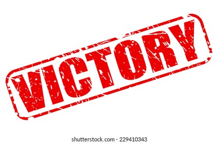 Victory red stamp text on white