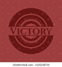 Victory retro red emblem