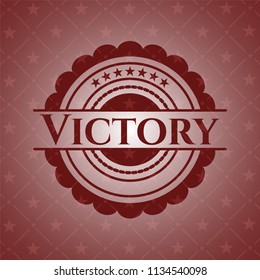 Victory retro red emblem