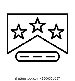 Victory Screen Vector Line Icon Design