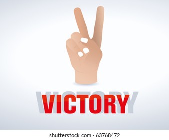 The Victory sign, hand gestur