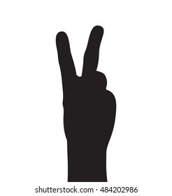 The Victory sign, hand gesture