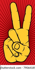 The Victory sign, hand gesture